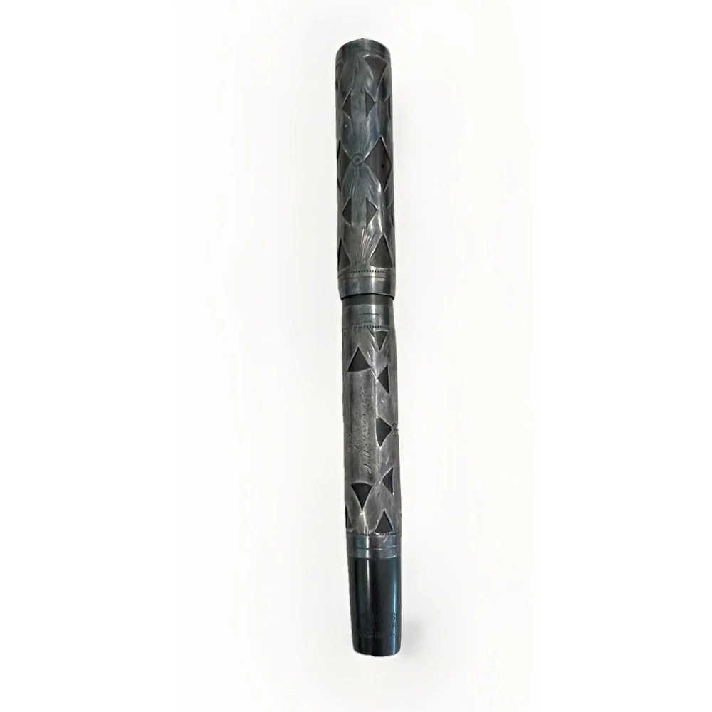Ultra Rare Waterman 455 Sterling‎ Silver Overlay Fountain Pen 1925